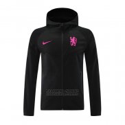 Chaqueta con Capucha del Chelsea 2024-2025 Negro