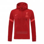 Chaqueta con Capucha del Liverpool 2021-2022 Rojo