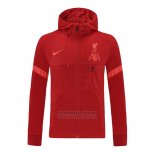 Chaqueta con Capucha del Liverpool 2021-2022 Rojo