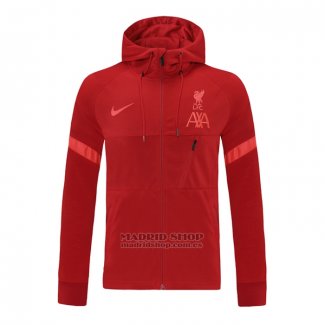 Chaqueta con Capucha del Liverpool 2021-2022 Rojo