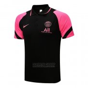 Polo Paris Saint-Germain 2021-2022 Negro y Rosa