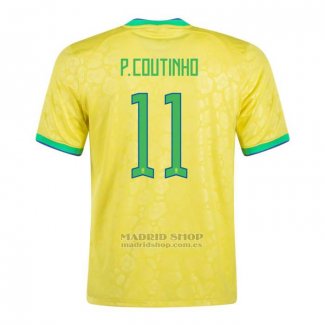 Camiseta Brasil Jugador P.Coutinho 1ª 2022