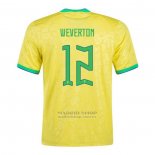 Camiseta Brasil Jugador Weverton 1ª 2022