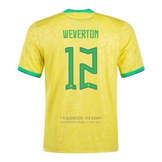 Camiseta Brasil Jugador Weverton 1ª 2022