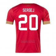 Camiseta Serbia Jugador Sergej 1ª 2022