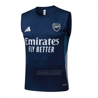 Camiseta de Entrenamiento Arsenal Sin Mangas 2025-2026 Azul Blanco