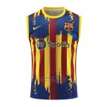 Camiseta de Entrenamiento Barcelona Sin Mangas 2023-2024 Amarillo y Azul