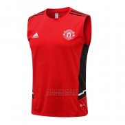 Camiseta de Entrenamiento Manchester United Sin Mangas 2022-2023 Rojo