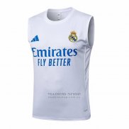 Camiseta de Entrenamiento Real Madrid Sin Mangas 2025-2026 Blanco Azul