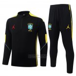 Chandal de Sudadera del Brasil 2026-2027 Negro Amarillo