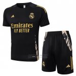 Chandal del Real Madrid Manga Corta 2024-2025 Negro - Pantalon Corto