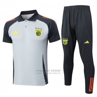 Conjunto Polo del Benfica 2024-2025 Gris