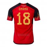 Camiseta Belgica Jugador Onana 1ª 2022