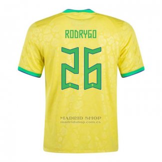 Camiseta Brasil Jugador Rodrygo 1ª 2022