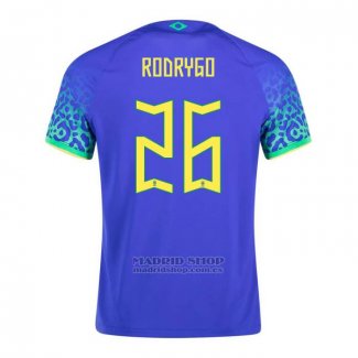 Camiseta Brasil Jugador Rodrygo 2ª 2022
