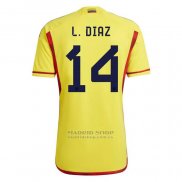 Camiseta Colombia Jugador L.Diaz 1ª 2022