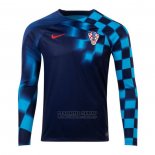 Camiseta Croacia 2ª Manga Larga 2022