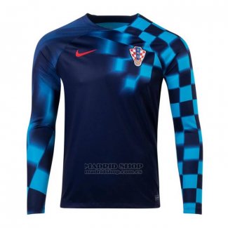 Camiseta Croacia 2ª Manga Larga 2022