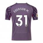 Camiseta Manchester City Jugador Ederson M. Portero 2023-2024 Purpura
