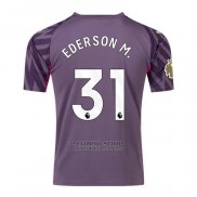 Camiseta Manchester City Jugador Ederson M. Portero 2023-2024 Purpura