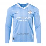 Camiseta Manchester City 1ª Manga Larga 2023-2024