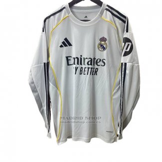 Camiseta Real Madrid 1ª Manga Larga 2025-2026