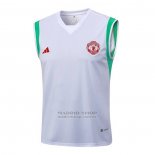 Camiseta de Entrenamiento Manchester United Sin Mangas 2023-2024 Blanco