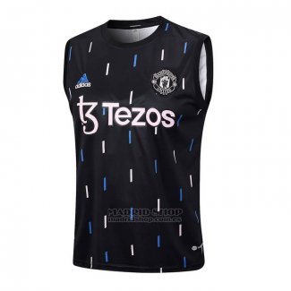 Camiseta de Entrenamiento Manchester United Sin Mangas 2023-2024 Negro