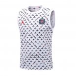 Camiseta de Entrenamiento Paris Saint-Germain Jordan Sin Mangas 2022-2023 Blanco