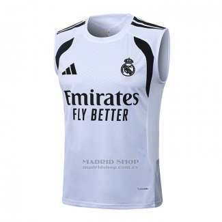 Camiseta de Entrenamiento Real Madrid Sin Mangas 2025-2026 Blanco