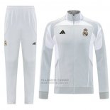 Chandal de Chaqueta del Real Madrid 2025-2026 Gris Blanco