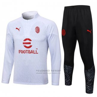 Chandal de Sudadera del AC Milan 2023-2024 Blanco