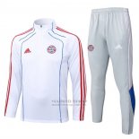 Chandal de Sudadera del Bayern Munich Nino 2025-2026 Blanco Rojo