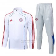 Chandal de Sudadera del Bayern Munich Nino 2025-2026 Blanco Rojo