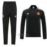 Chandal de Sudadera del Manchester United 2021-2022 Negro