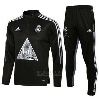 Chandal de Sudadera del Real Madrid Nino 2021-2022 Negro