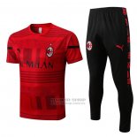 Chandal del AC Milan Manga Corta 2022-2023 Rojo