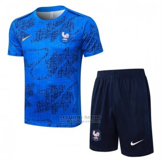 Chandal del Francia Manga Corta 2025-2026 Azul - Pantalon Corto