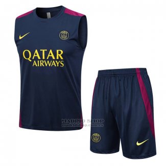 Chandal del Paris Saint-Germain Sin Mangas 2023-2024 Azul