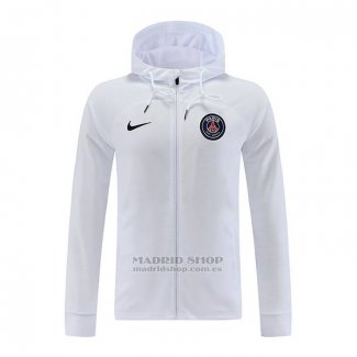 Chaqueta con Capucha del Paris Saint-Germain 2022-2023 Blanco