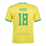 Camiseta Brasil Jugador Antony 1ª 2022