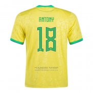 Camiseta Brasil Jugador Antony 1ª 2022