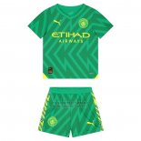 Camiseta Manchester City Portero Nino 2023-2024 Verde