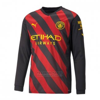 Camiseta Manchester City 2ª Manga Larga 2022-2023