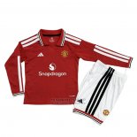 Camiseta Manchester United 1ª Manga Larga Nino 2026-2027