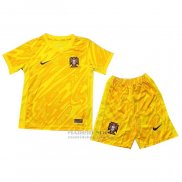 Camiseta Portugal Portero Nino 2024 Amarillo