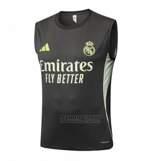 Camiseta de Entrenamiento Real Madrid Sin Mangas 2025-2026 Gris Verde