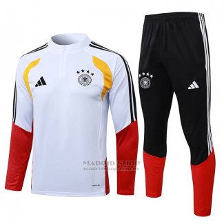 Chandal de Sudadera del Alemania Nino 2025-2026 Blanco Rojo
