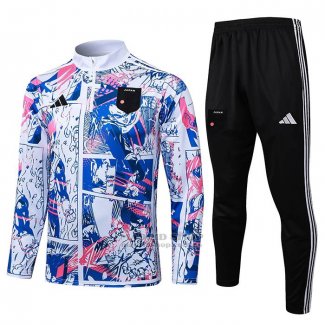 Chandal de Sudadera del Japon Nino 2025-2026 Blanco Azul