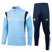 Chandal de Sudadera del Manchester City 2023-2024 Azul Claro